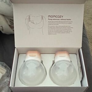 Momcozy White and Pink Breast Pump